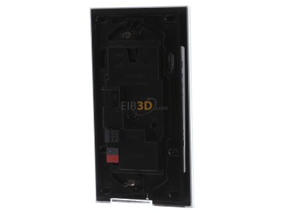 Back view Berker 75144034 EIB, KNX glass pushbutton 4-fold with room temperature controller, aluminum, 
