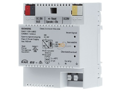 Front view Siemens 5WG1125-1AB02 EIB, KNX power supply 160mA, N125/02, 
