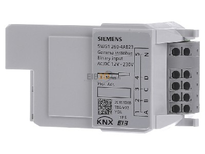 Frontansicht Siemens 5WG1260-4AB23 Binreingang 4-Fach,12...230V 