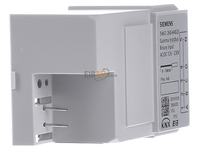 View on the left Siemens 5WG1260-4AB23 EIB, KNX binary input 4-ch, 
