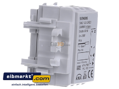 View on the left Siemens Indus.Sector 5WG1520-2AB23 Sunblind actuator for bus system 1-ch
