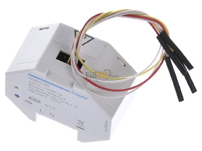 Ansicht oben vorne Hager TRB302B Funk KNX UP Eingang 2fach 230V,quicklink 