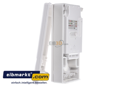 Ansicht links Hager TRE201 Funk KNX AP Ausgang 1f,IP55,10A,q-link 