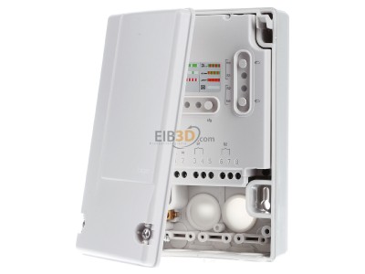 Frontansicht Hager TRE202 Bidirektionaler EIB, KNX Funk Schaltaktor 2fach, IP55, Aufbaumontage, q-link, 