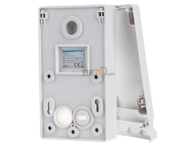 Back view Hager TRE202 Bidirectional EIB, KNX radio switch actuator 2-fold, IP55, Surface Mount, q-link, 
