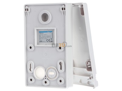 Ansicht hinten Hager TRE202 Bidirektionaler EIB, KNX Funk Schaltaktor 2fach, IP55, Aufbaumontage, q-link, 