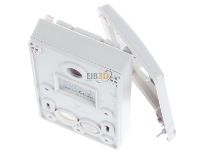 Ansicht oben hinten Hager TRE202 Bidirektionaler EIB, KNX Funk Schaltaktor 2fach, IP55, Aufbaumontage, q-link, 