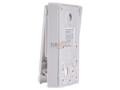 Ansicht rechts Hager TRE221 Funk EIB, KNX Jalousieaktor 1fach, Aufbaumontage, IP55, quicklink, 