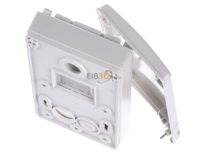 Ansicht oben hinten Hager TRE221 Funk EIB, KNX Jalousieaktor 1fach, Aufbaumontage, IP55, quicklink, 