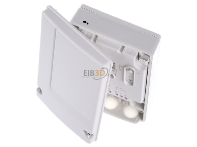 Ansicht oben vorne Hager TRE400 Funk EIB, KNX Ein-/Ausgang 1fach, Aufbaumontage, IP55, quicklink, 