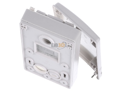 Ansicht oben hinten Hager TRE400 Funk EIB, KNX Ein-/Ausgang 1fach, Aufbaumontage, IP55, quicklink, 