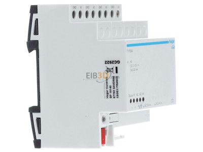 Ansicht links Hager TYF684 EIB, KNX Analogaktor 4fach zur Umwandlung von EIB, KNX Telegrammen zu analogen Signalen, 