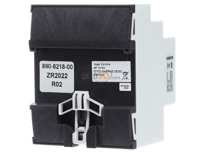 Back view Hager TYF684 EIB, KNX analogue actuator 4-fold for the conversion of EIB, KNX telegrams to analog signals, 
