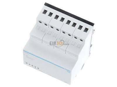 View up front Hager TYF684 EIB, KNX analogue actuator 4-fold for the conversion of EIB, KNX telegrams to analog signals, 
