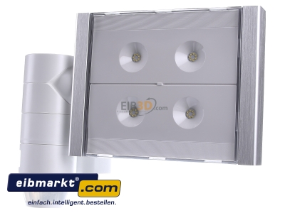 Frontansicht Hager TRE600 LED-Strahler mit BW-Melder IP55, quicklink, ws 