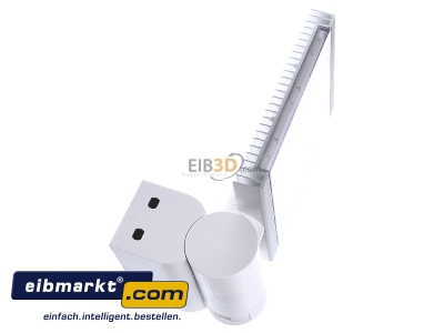 Ansicht oben links Hager TRE600 LED-Strahler mit BW-Melder IP55, quicklink, ws 