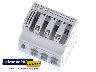 Ansicht oben vorne Hager TYA606A KNX Schalt-/Jalousieausga. 6-fach, 4A 
