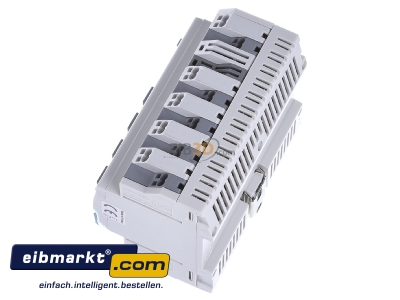 Ansicht oben rechts Hager TYA608B Schalt-/Jalousieausg 8-fa. 10A, Hand oder Bus 