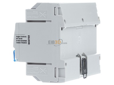 Ansicht rechts Hager TYA628A EIB, KNX Rollladenaktor 8fach, 230V, 