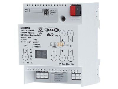 Frontansicht Siemens 5WG1141-1AB31 EIB, KNX Dali-Gateway, 2x64, 