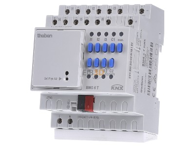 Front view Theben BMG 6 T KNX EIB, KNX binary input 6-fold, MIX2, basic unit, 
