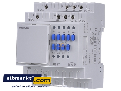 Frontansicht Theben HME 6 T KNX Heizungsaktor MIX2,Erweiter.Modul 