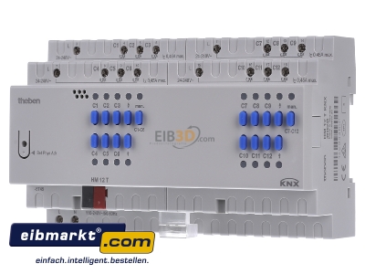 Front view Theben HM 12 T KNX Heating actuator for bus system
