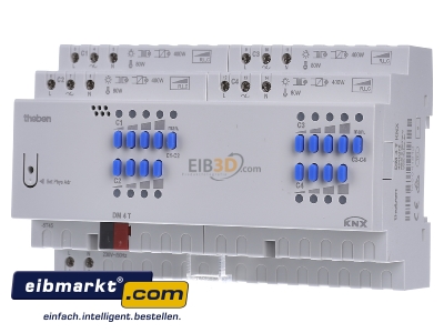 Frontansicht Theben DM 4 T KNX Dimmaktor FIX2 Modul, KNX 