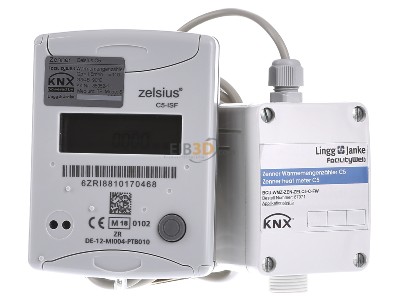 Frontansicht Lingg & Janke 85952-1 Wrmezhler Zenner C5 KNX QN1,5 / DN15 / G3/4 