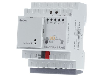 Front view Theben KNX-OT-Box S EIB, KNX-OT interface, master for the Opentherm heat generator to the EIB, KNX single room control, KNX OT boxS
