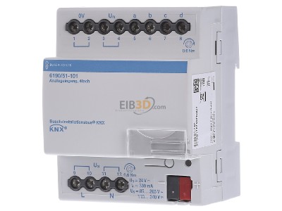 Front view Busch Jaeger 6190/51-101 EIB, KNX analogue input 4-ch, 
