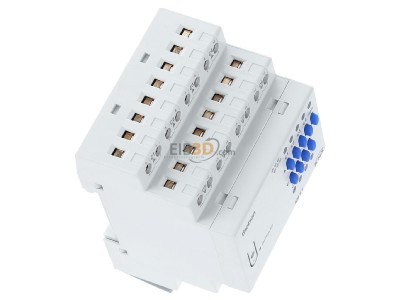 Ansicht oben links Theben RM 8 T KNX EIB, KNX Schaltaktor 8fach oder Jalousieaktor 4fach, 