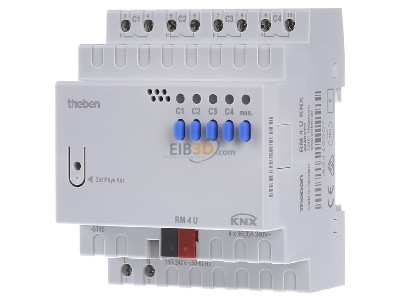 Front view Theben RM 4 U KNX EIB, KNX switching actuator 4-ch, 
