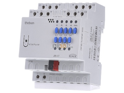 Front view Theben JM 4 T KNX EIB, KNX sunblind shutter actuator 4-ch, 
