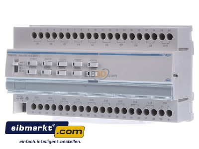 Frontansicht Hager TXM620D Schalt-/Jalousieausgang KNX 20/10f,16A CLast 