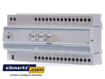 Frontansicht Hager TXM632C Jalousieausgang KNX, 12fach, 230V 