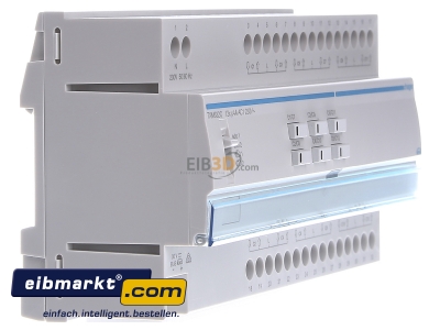 Ansicht links Hager TXM632C Jalousieausgang KNX, 12fach, 230V 