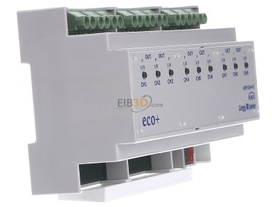 View on the left Lingg & Janke A9F16H-E EIB, KNX switching actuator 9-ch, 
