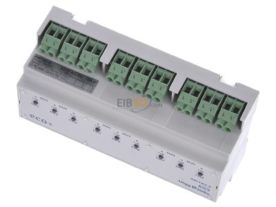 View up front Lingg & Janke A9F16H-E EIB, KNX switching actuator 9-ch, 
