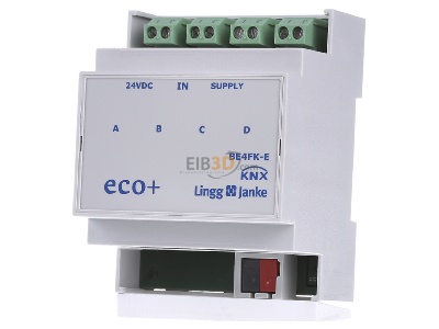 Front view Lingg & Janke BE4FK-E EIB, KNX binary input 4-ch, 
