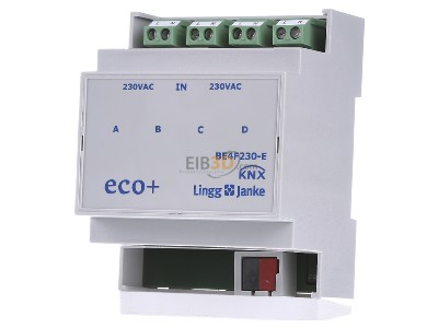 Front view Lingg & Janke BE4F230-E EIB, KNX binary input 4-ch, 
