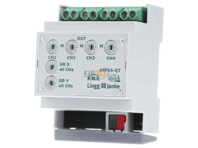 Front view Lingg & Janke A4F16-QT EIB, KNX switching actuator, Q79233
