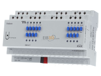 Front view Theben DM 8-2 T KNX EIB, KNX dimming actuator 8-fold, 8x200VA, 
