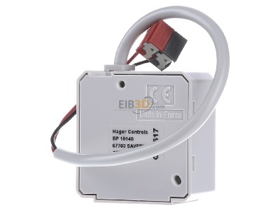 Back view Hager TYB601B EIB, KNX switching actuator 1-fold, 
