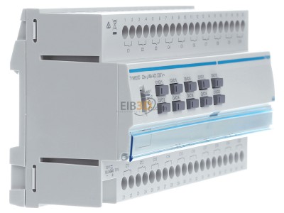 View on the left Hager TYM620D EIB, KNX switching actuator 20x or blind/shutter actuator 10-fold, 
