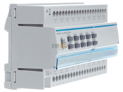 Ansicht links Hager TYM620D EIB, KNX Schaltaktor 20fach oder Jalousieaktor 10fach, 