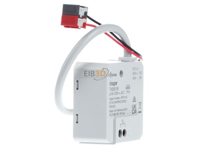 View on the left Hager TXB601B EIB, KNX switching actuator 1-fold, 
