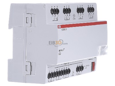 Ansicht links ABB IO/S8.6.1.1 EIB, KNX IO-Aktor 8-fach, REG 