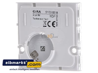 Back view Gira 510300 Touch sensor for home automation
