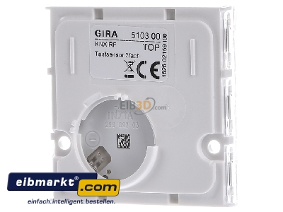 Ansicht hinten Gira 510300 KNX RF-Tastsensor 3-fach 